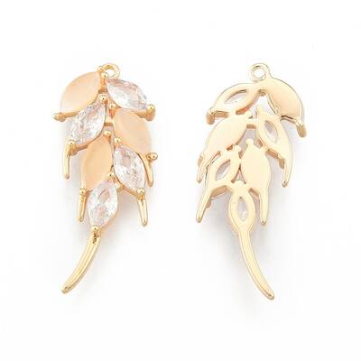 Brass Pave Cubic Zirconia Pendants