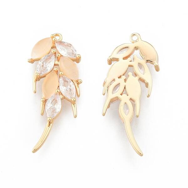 Brass Pave Cubic Zirconia Pendants