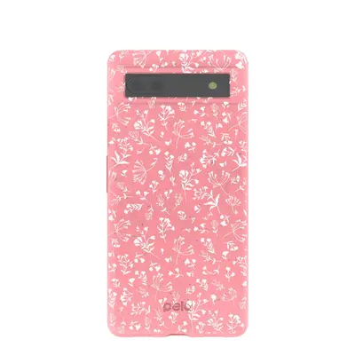 Bubblegum Pink Dreamy Meadow Google Pixel 6a Case