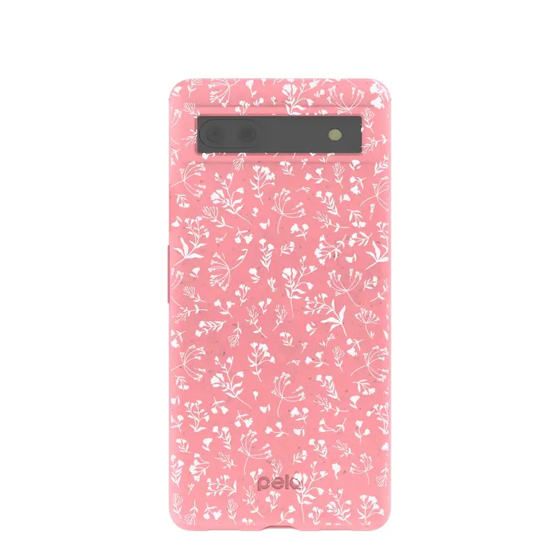 Bubblegum Pink Dreamy Meadow Google Pixel 6a Case