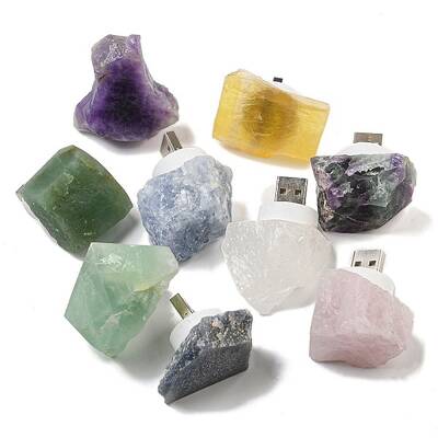 Nuggets Natural Gemstone USB Night Light