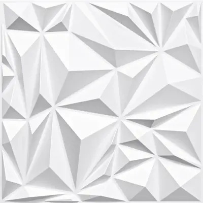 STICKGOO 12pcs Diamond Design Wall Panels for Interior Wall Decor, Decorative PVC Panels for Wall, Geometric Pattern Panels A...
