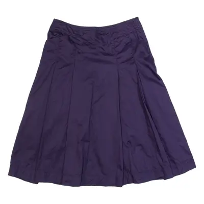 MONSOON Womens Pleated Skirt Purple Knee Length UK 8