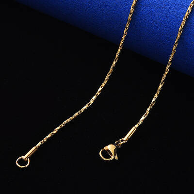PVD Vacuum Plating 304 Stainless Steel Boston Link Chain Necklace