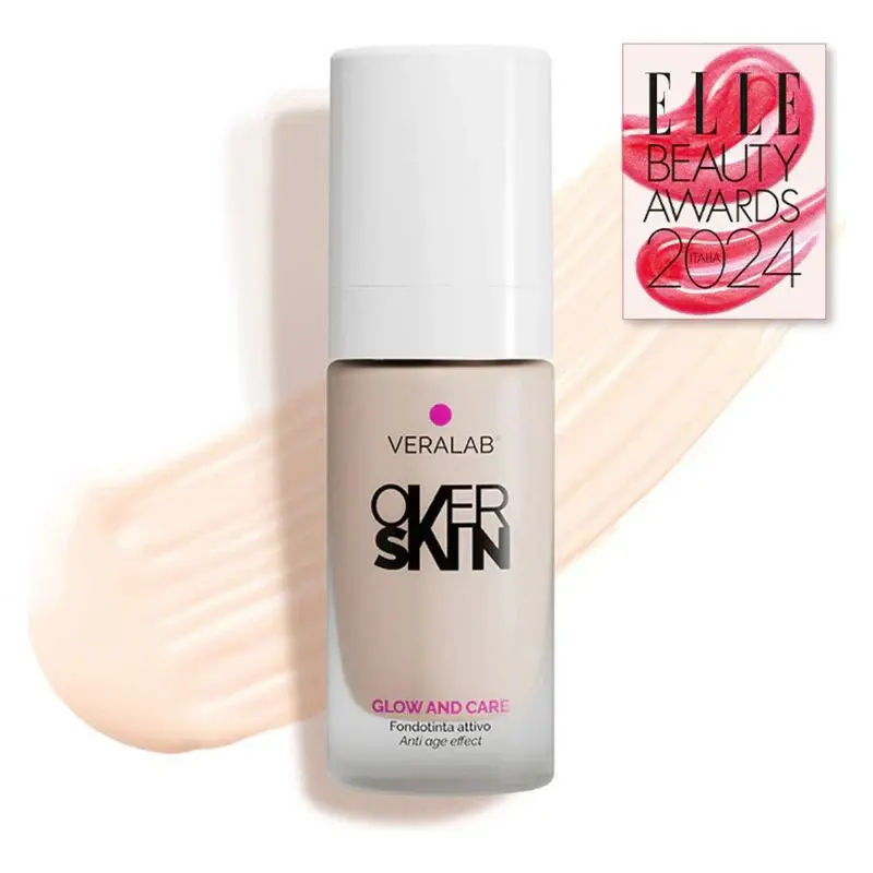 Overskin Glow And Care - Active, Radiant and Moisturizing Foundation 01 - Porcelain (30 ml)