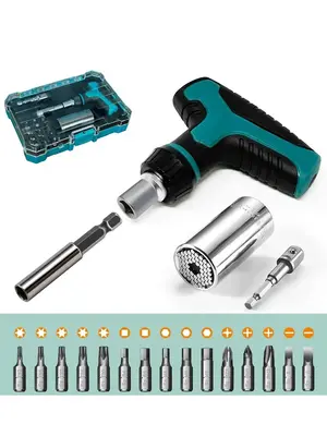 Universal SOCKET Wrench Tool 1/4-3/4 7mm-19mm Magic Grip Alligator Adapter Set, Adapter Socket for Wrench Ratchet & Power Dri...