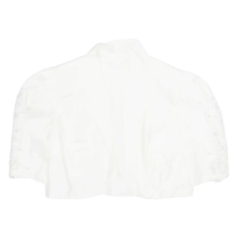 Womens Waistcoat White Collared M