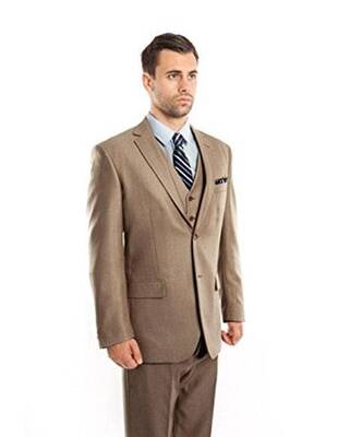 Tan Linen Blazer - Mens Tan Linen Blazer