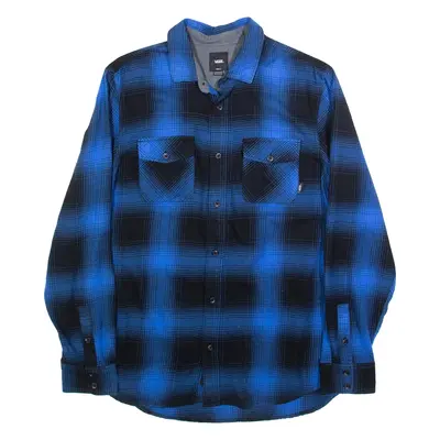 VANS Mens Shirt Blue Check Long Sleeve S