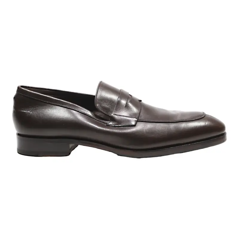CARMINA Loafer Shoes Brown Leather Mens UK 7