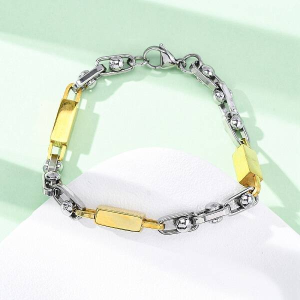 304 Stainless Steel Link Chain Bracelets for Women Men