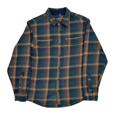 Orvis Checked Flannel Shirt - Large Multicoloured Cotton