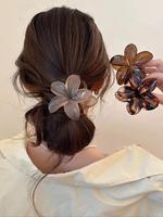 Flower Design Hair Claws, Elegant Hair Accessories for Women & Girls, Minimalist Headwear Suitable for Thick Hair, Fashion Ha...