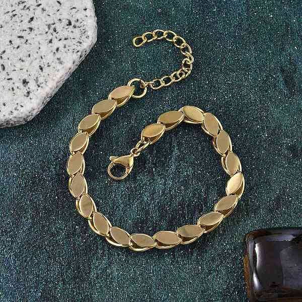 304 Stainless Steel Oval Link Chain Bracelets for Women