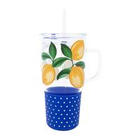 Draper James Glass Tumbler with Straw