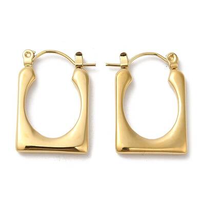 Rack Plating 304 Stainless Steel Hoop Earrings for Women