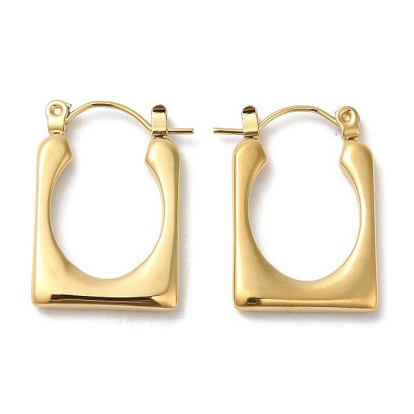 Rack Plating 304 Stainless Steel Hoop Earrings for Women