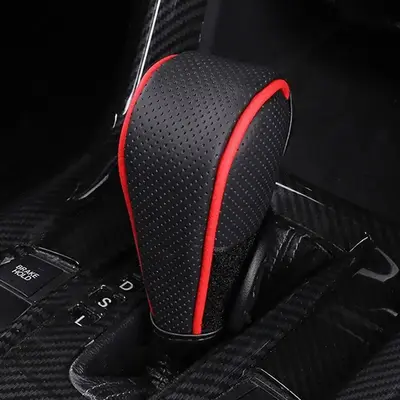 Car Gear Shift Cover, Faux Leather Car Gear Shift Cover, Universal Car Interior Accessories for Men & Women, Car Interior De...
