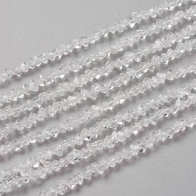 Transparent Solid Color Glass Beads Strands