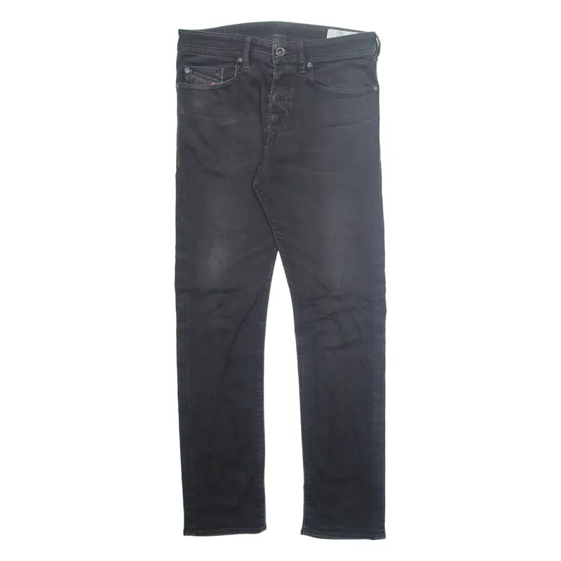 DIESEL Mens Jeans Black Regular Tapered W29 L29