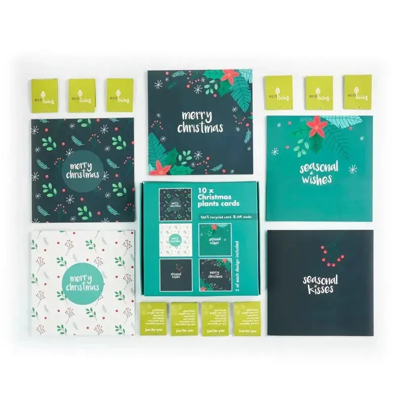 10 Recycled Christmas Cards - 10 Trees Planted (FSC ) | Style: Plant Berries