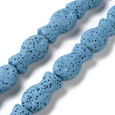 Fish Dyed Natural Lava Rock Beads Strands