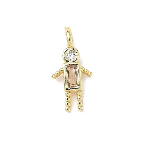 Brass Micro Pave Cubic Zirconia Pendants