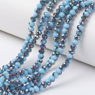 Electroplate Opaque Glass Beads Strands