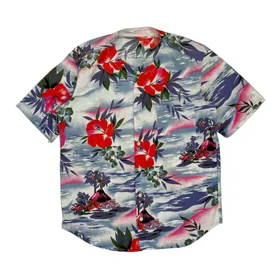 Tropical Unbranded Graphic Hawaiian Shirt - Medium Multicoloured Cotton