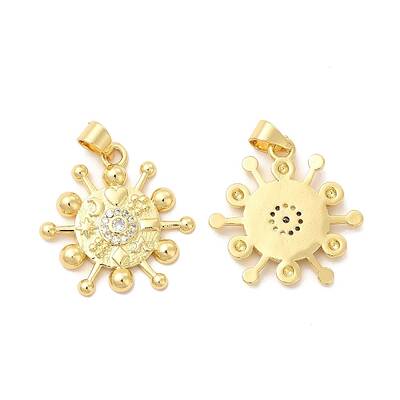 Rack Plating Brass Micro Pave  Cubic Zirconia Pendants
