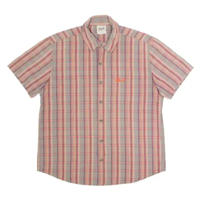 JACK WOLFSKIN Mens Shirt Grey Plaid S