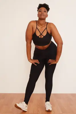 Onyx Crisscross Four-Way Top | Size: XS | Color: Onyx | Style: Extra Coverage
