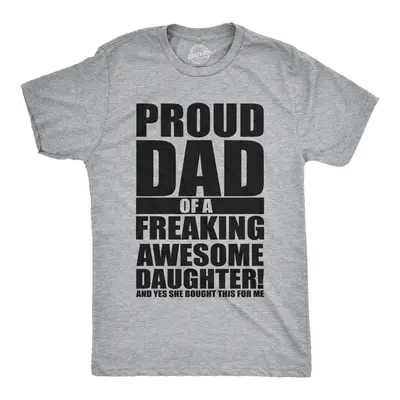 Mens Proud Dad Of A Freaking Awesome Daughter T shirt Funny Fathers Day Tee Mens Funny T Shirts Cool Vintage Fashion T-Shirt ...