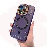 Suitable for Iphone16promax Phone Case Frosted Translucent Iphone15 14 13 12 Magnetic Wireless Charging Drop-Resistant Men an...