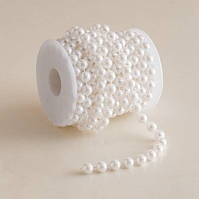 Christmas Plastic Pearl Beaded Garland for DIY Christmas Tree Ornaments