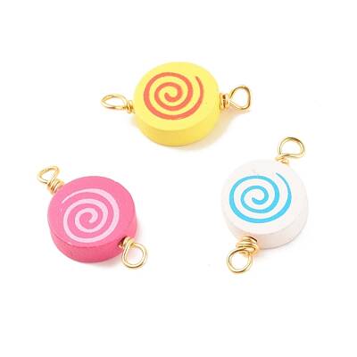Spray Painted Wood Connector Charms