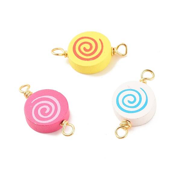 Spray Painted Wood Connector Charms
