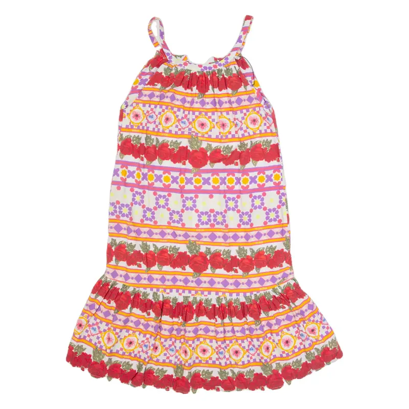 GUESS Girls Day Dress Pink Striped Sleeveless Knee Length 16Y