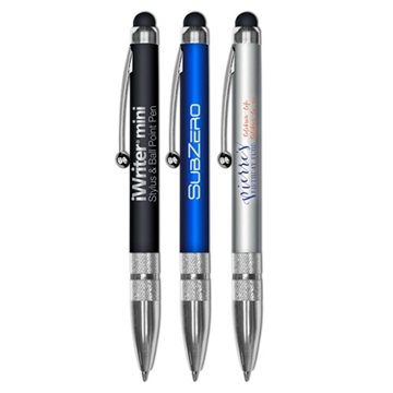 250 Custom iWriter Mini - Stylus & Retractable Ball Point Pen - ...