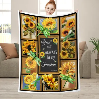 You Are My Sunshine - Sunflower Warm Gift Blanket - Aperturee