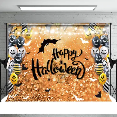 Happy Halloween Bokeh And Balloons Backdrop - Aperturee