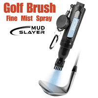 Golf Club Cleaning Brush with Fine Mist Spray, Leak-Proof Viewing Window & Retractable Clip – Dual Bristle Head, Ergonomic ...
