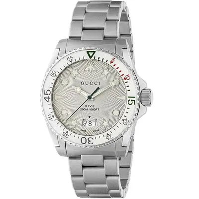 Gucci YA136336 Unisex Dive Stainless Steel Watch