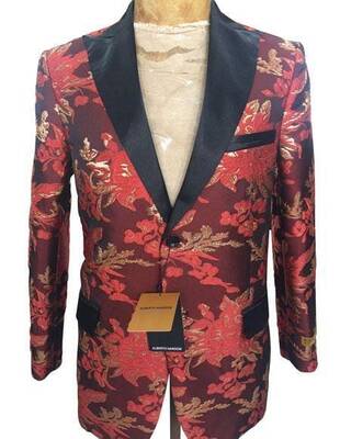 JEN1-26 KK784-3 Red/Gold - Mens Wholesale Blazers