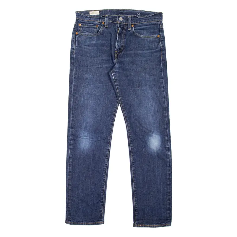 LEVI'S 502 Jeans BIG E Mens Blue Regular Tapered Stone Wash W31 L29