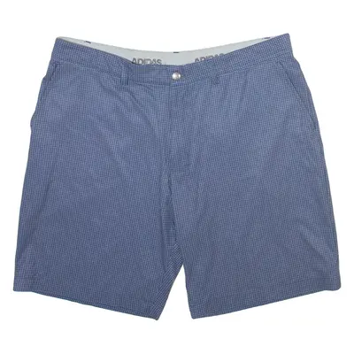 ADIDAS Mens Casual Shorts Blue Relaxed Check XL W40