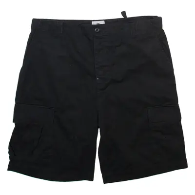 ARMYTEX Mens Cargo Shorts Black Relaxed XL W36