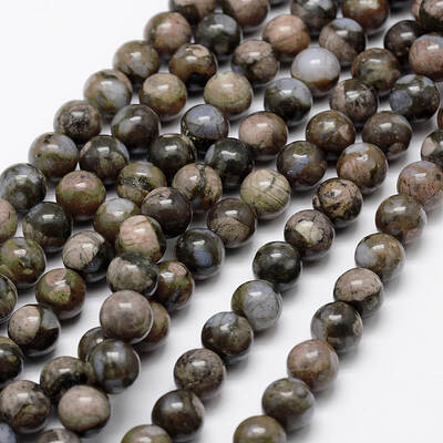 Natural Glaucophane Beads Strands