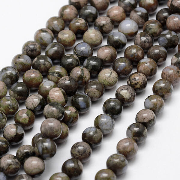 Natural Glaucophane Beads Strands