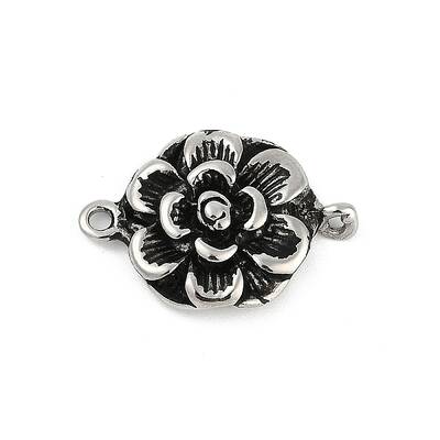 304 Stainless Steel Flower Connector Charms